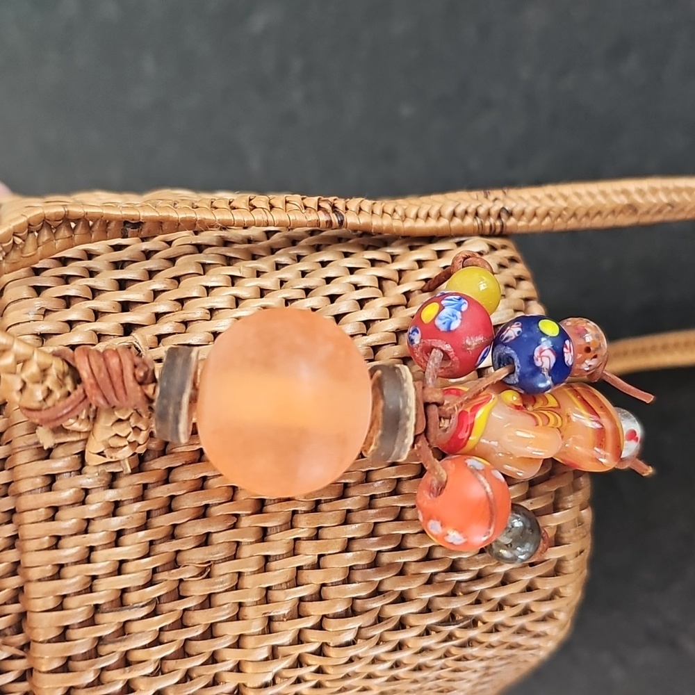 Handwoven Bali Rattan Shoulder Bag - Picture 7 of 10